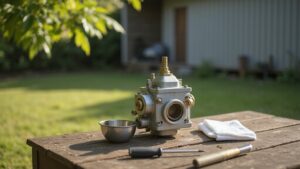 cleaning a push mower carburetor