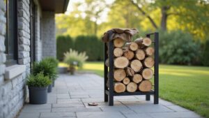 efficient organized firewood storage