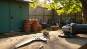 sharpen lawn mower blades