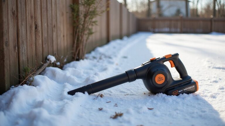 using leaf blower on snow